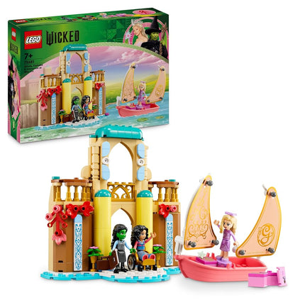 LEGO Wicked Glinda, Elphaba & Nessarose at Shiz University - Building Toy with a Boat, 3 Mini doll Figures and Fun Accessories - Gift for 7+ Year Old Girls & Movie Fans - 75681