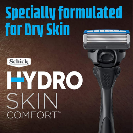 Schick Hydro Dry Skin Razor for Men - 1 Handle and 17 Cartridges | 5 Blade Shaving System With Refills