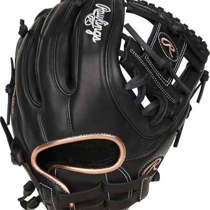 Rawlings R9 Fastpitch Softball Glove | Sizes 11.5"-13" | Multiple Styles Softball Glove, Women, Pro I-Web | Black, 11.75" | Infield