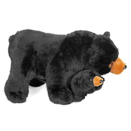Wild Republic Mom and Baby Black Bear Plush, Stuffed Animal, Plush Toy, Gifts For Kids, 15 Inches