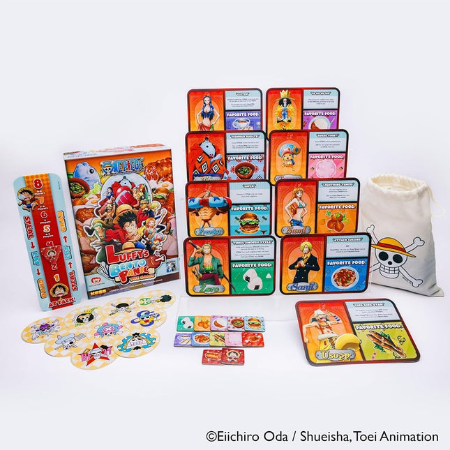 KESS One Piece: Luffy’s Bento Panic Cards Game | Can You Outsmart the Other Players? | Social Bluffing Game | Quick to Learn | Great Gift for Anime Fans | Games Night Fun for Adults & Kids | Age 10+