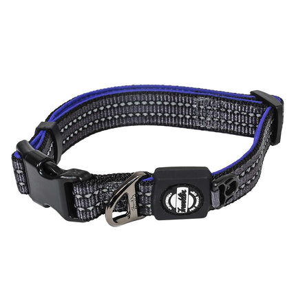 Nylon Dog Collar – Reflective – Franklin Pet Supply Co™ – Comfort Fit – Neoprene – Adjustable – Medium – Purple