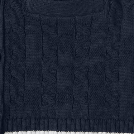 Gymboree Girls and Toddler Long Sleeve Cable Knit Long Cardigan Sweater, Navy Slate, 4T