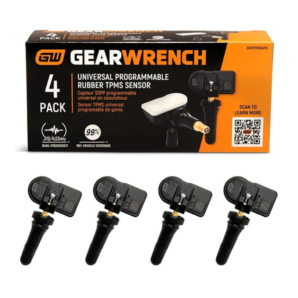4 Pack Rubber Valve TPMS Sensor