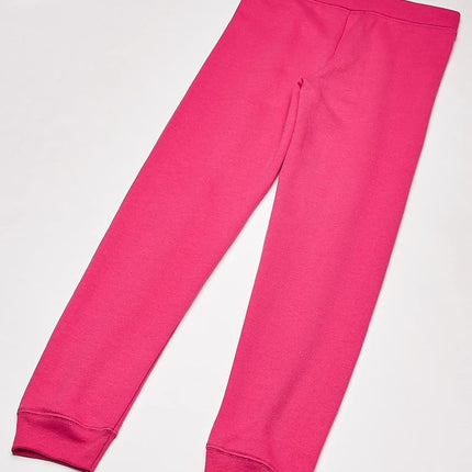 Hanes EcoSmart Joggers, Cotton Sweatpants for Girls, Soft Fleece Joggers, Amaranth, X-Small