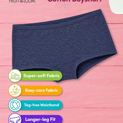 Fruit of The Loom Ropa Interior Bóxer de Algodón para Niñas, Paquete de 14 - Surtido de Moda, 10