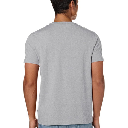 Nautica Men's Solid Crew Neck Short Sleeve Pocket T-shirt T Shirt, Grey Heather, M UK