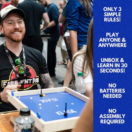 KLASK: The Magnetic Award-Winning Party Game of Skill - for Kids and Adults of All Ages that’s Half Foosball, Half Air Hockey