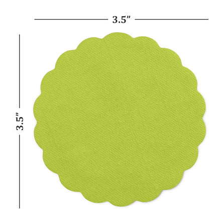 Disposable Kiwi Paper Coasters for Drinks, 3.5 Inch Round Coasters for Bar, Cocktail, Beverage, Wine Or Event, 500 Pack Bulk