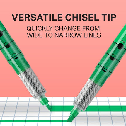 Sharpie Liquid Highlighters, Chisel Tip, Fluorescent Green, Box of 12