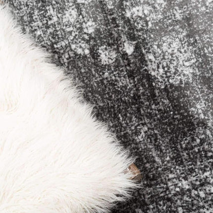 Alfombra de área gris oscuro vintage tradicional Unique Loom Sofia Collection (0,9 m x 1,5 m)