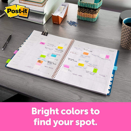 Post-it Flags Electric Glow.94 in x 1.7 in, 60 Flags per Pack, Sold as 6 Pack, 360 Flags Total (680-EG-ALT)