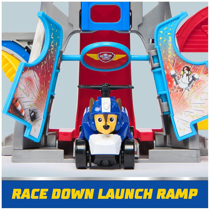 Paw Patrol: Air Rescue, Pup Squad Adventure Bay Airport Playset, with Chase Toy Car Vehicle Launcher, Kids Toys for Boys and Girls 3+
