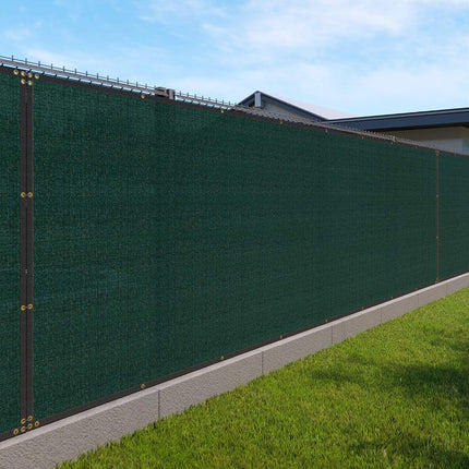 6x50 Green Fence Privacy Screen Taped Windscreen Cover Shade Cloth Mesh Fabric Slats