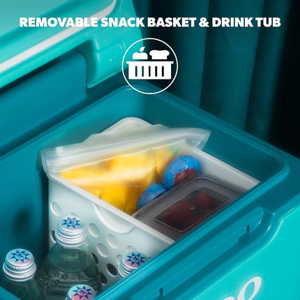 Igloo Tag Along 360 Spinner Cooler | 20 Quart Rolling Ice Chest | Dusted Grape