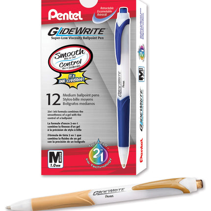 Pentel GlideWrite Ballpoint Pen with TechniFlo Ink