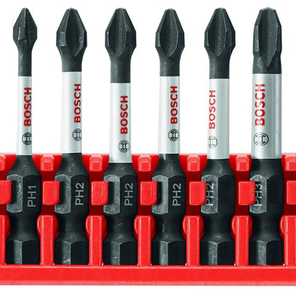 BOSCH CCSPHV208 8-Piece Assorted Set 2 in. Impact Tough Phillips Power Bits with Clip for Custom Case System