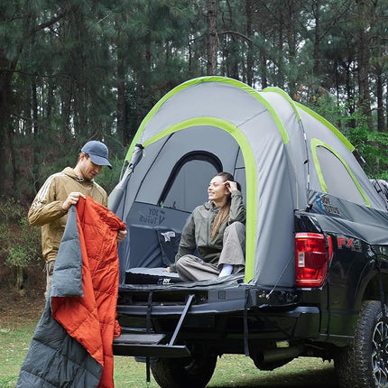 JOYTUTUS Pickup Truck Tent Waterproof PU2000mm Double Layer for 2Person Portable Truck Bed Tent 5.5'-6' Camping Preferred