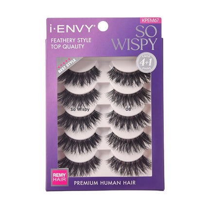i Envy by Kiss So Wispy 08 Strip Eyelashes Value Pack #KPEM67
