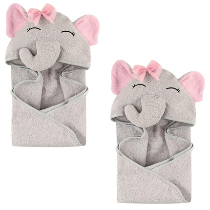 Hudson Baby Unisex Baby Cotton Animal Face Hooded 