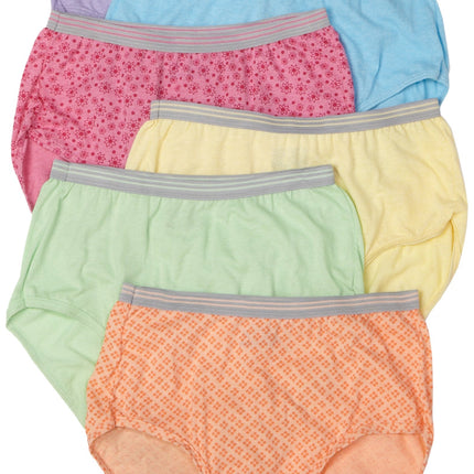 Fruit of the Loom Women's 6-Pack Heather Brief Pan