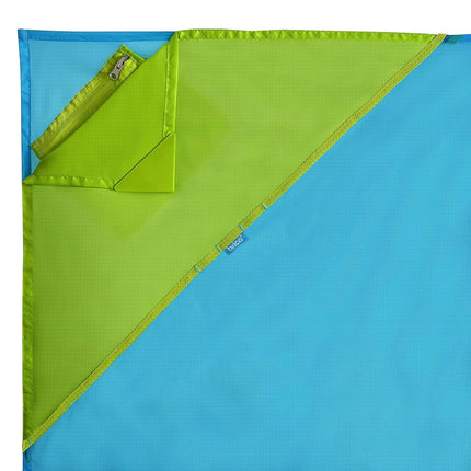 Munchkin Brica Go Play Portable Baby Travel Playmat, 58” x 58”, Blue/Green, 2 Piece Set
