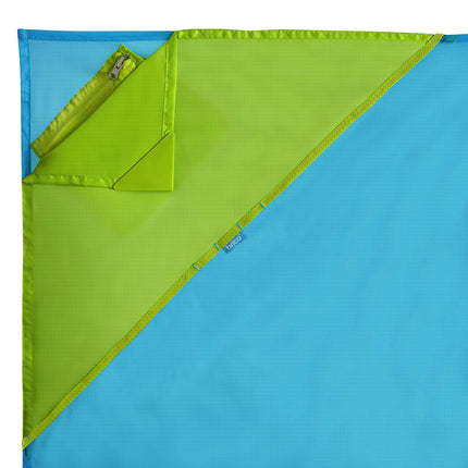 Munchkin Brica Go Play Portable Baby Travel Playmat, 58” x 58”, Blue/Green, 2 Piece Set