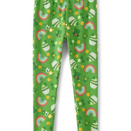 Gymboree Girls' and Toddler Leggings, St. Patrick's Day Shamrock, 12-18 Months