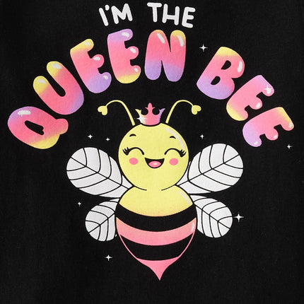 The Children's Place Baby Girls' and Toddler Assorted Everyday Short Sleeve Graphic T-Shirts,multipacks, Sassy Era/Queen Bee/Cute, 2T