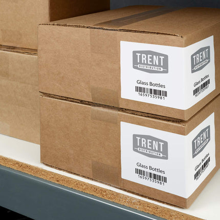 Avery Matte White Rectangle Labels, 11" x 3", 200 Matte White Printable Labels
