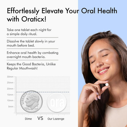 OraTicx Probiotique Dentaire Dents & Gencives, Soutient Naturellement la Santé Bucco-dentaire et l'Immunité, Supplément Probiotique Oral 8 Milliards d'UFC, Saveur Raisin 30 Pastilles 1 Unité