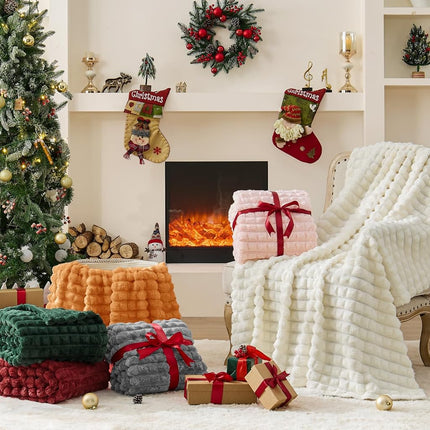 BEDELITE Emerald Green Fleece Throw Blanket for Couch, 50x60 Inches