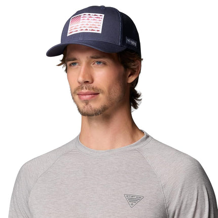 Columbia Unisex Unisex PFG Fish Flag Mesh Snap Back Hat