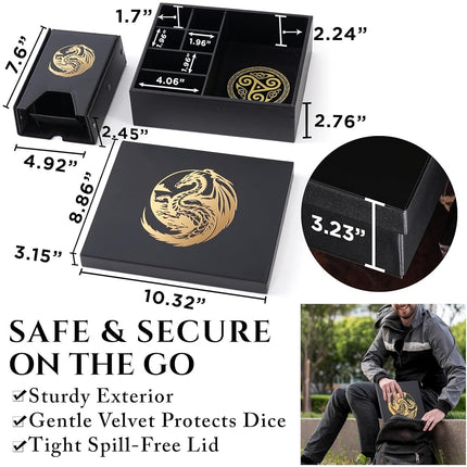 Soar Forge All-in-One Game Roamer - Dice Tray & Tower for DND and RPG