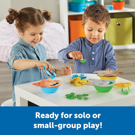 Learning Resources Fine Motor Feeding Friends, Toys for 3 Year Old Boys and Girls, Montessori, Fine Motor Skills