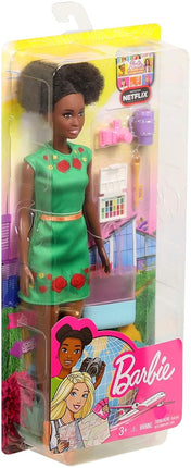 Barbie Travel Nikki Doll, Kitty Ear Brunette Hair, with 5 Accessories
