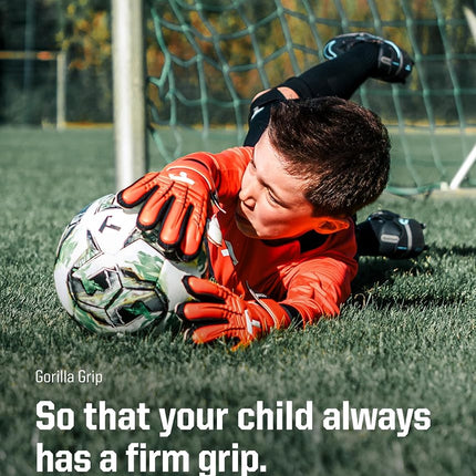 T1TAN Red Beast Junior 3.0 Children's Football Gloves with Outseam - Without Finger Protection - For the Professionals of the Future - Size 4
