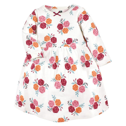 Hudson Baby Baby Girls' Cotton Dresses, Autumn Rose, 6-9 Months