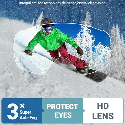 OutdoorMaster Ski Goggles with Cover Snowboard Snow Goggles OTG Anti-Fog for Youth Teenager, Vlt 28.39%