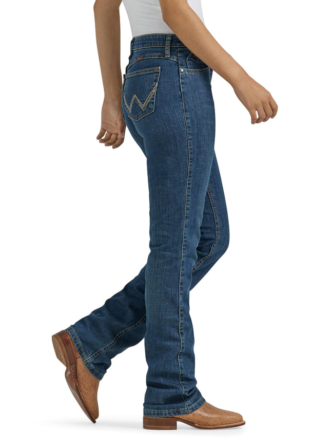 Wrangler Women's Q-Baby Mid Rise Boot Cut Ultimate Riding Jean, Tuff Buck, 7-32