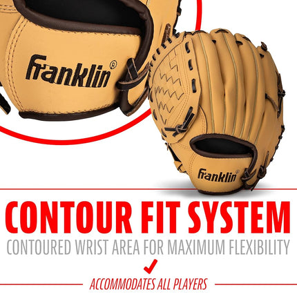 Franklin Sports 12.0 PVC FLDMSTR Gold BBG REG, Negro y Dorado, 12 Pulgadas