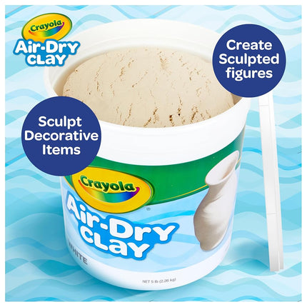 5 lb Air Dry Clay Resealable Bucket, White
