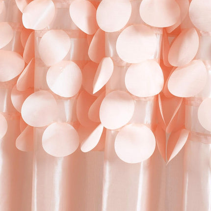 Lush Decor Circle Dream Window Curtains Panel Set for Living, Dining Room, Bedroom (Pair), 54" W x 84" L, Blush