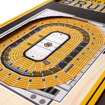YouTheFan NHL Boston Bruins - TD Garden 3D Banner, Team Colors, 6" x 19"