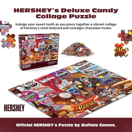 Buffalo Games - Hershey - Hershey Deluxe Collage - 2000 Piece Jigsaw Puzzle for Adults Challenging Puzzle Perfect for Game Nights - Finished Puzzle Size is 38.50 x 26.50