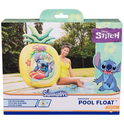 Swimways Stitch Oversized Pool Float, Inflatable Pool Floats & Kids Pool Toys, Swimming Pool Accessories & Beach Essentials for Teens Aged 14 & Up