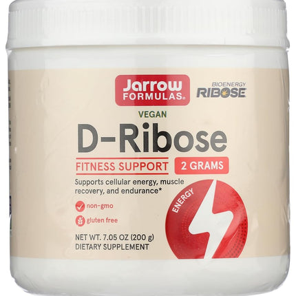 Jarrow Formulas Ribose, Supports: Muscle Recovery,Energy,Endurance, 200 g (7.05 OZ)