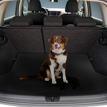 FH Group Climaproof� Trimmable Non-Slip Vinyl Floor Mats Full Set - Universal Fit for Cars Trucks and SUVs (Black) F11306 + F16400