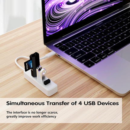 USB C Hub, USB Type C Port to USB 3.0 Hub with 4 Port USB 3.0, Data Transmission Hub 5Gbps