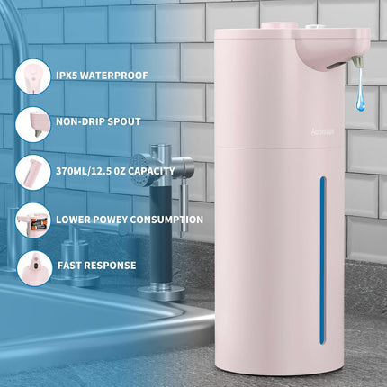 Automatic Soap Dispenser Touchless,Simple Physical Adjustment Hand Soap Dispenser,Low Battery Consumption Dish Soap Dispenser Kitchen Bathroom,Hands Free Auto Soap Dispenser
